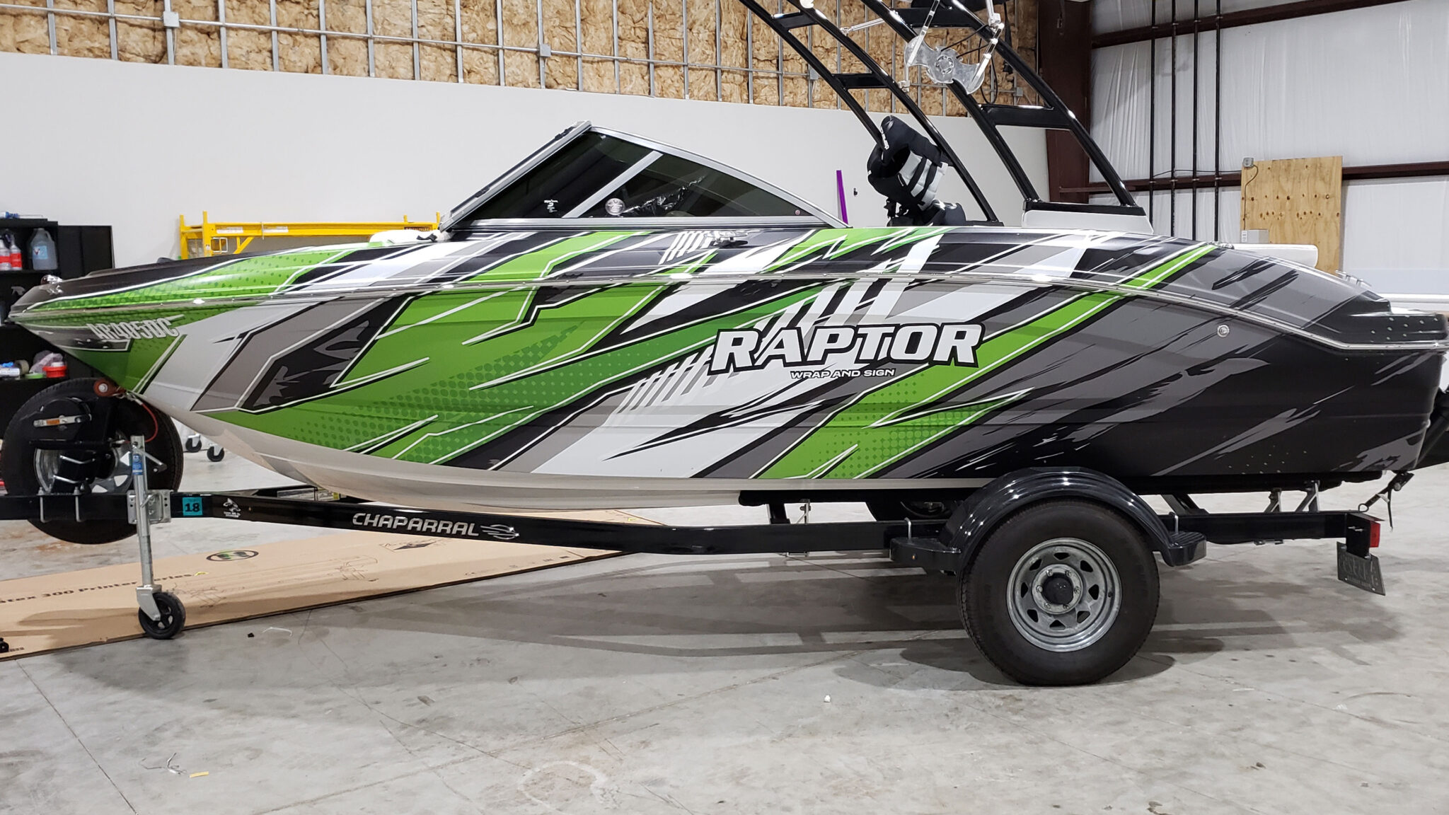 Chaparral H20 Boat Wrap Raptor Wrap & Sign