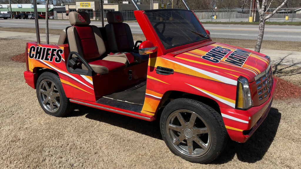 Custom Golf Cart Wrap Raptor Wrap & Sign